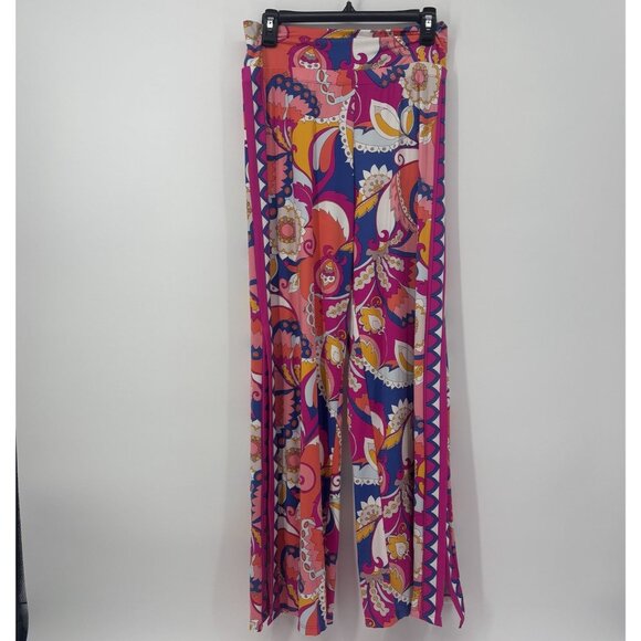 TRINA TURK Multicolor Sevilla Swim Coverup Pants Size Small Wide Leg Flowy Boho - Picture 1 of 10